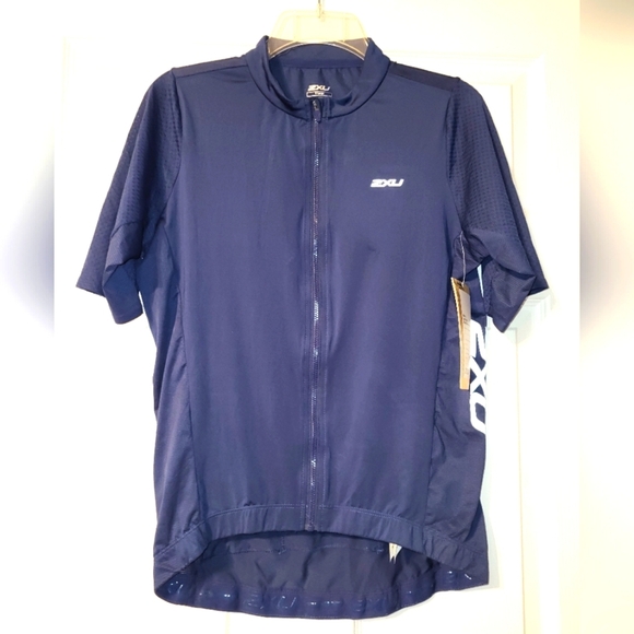 2XU Men's Cycling Jersey Size X Large Navy Blue New With Tags - Picture 1 of 7